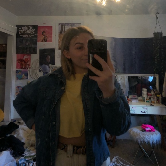 dark denim jean jacket - Picture 2 of 2